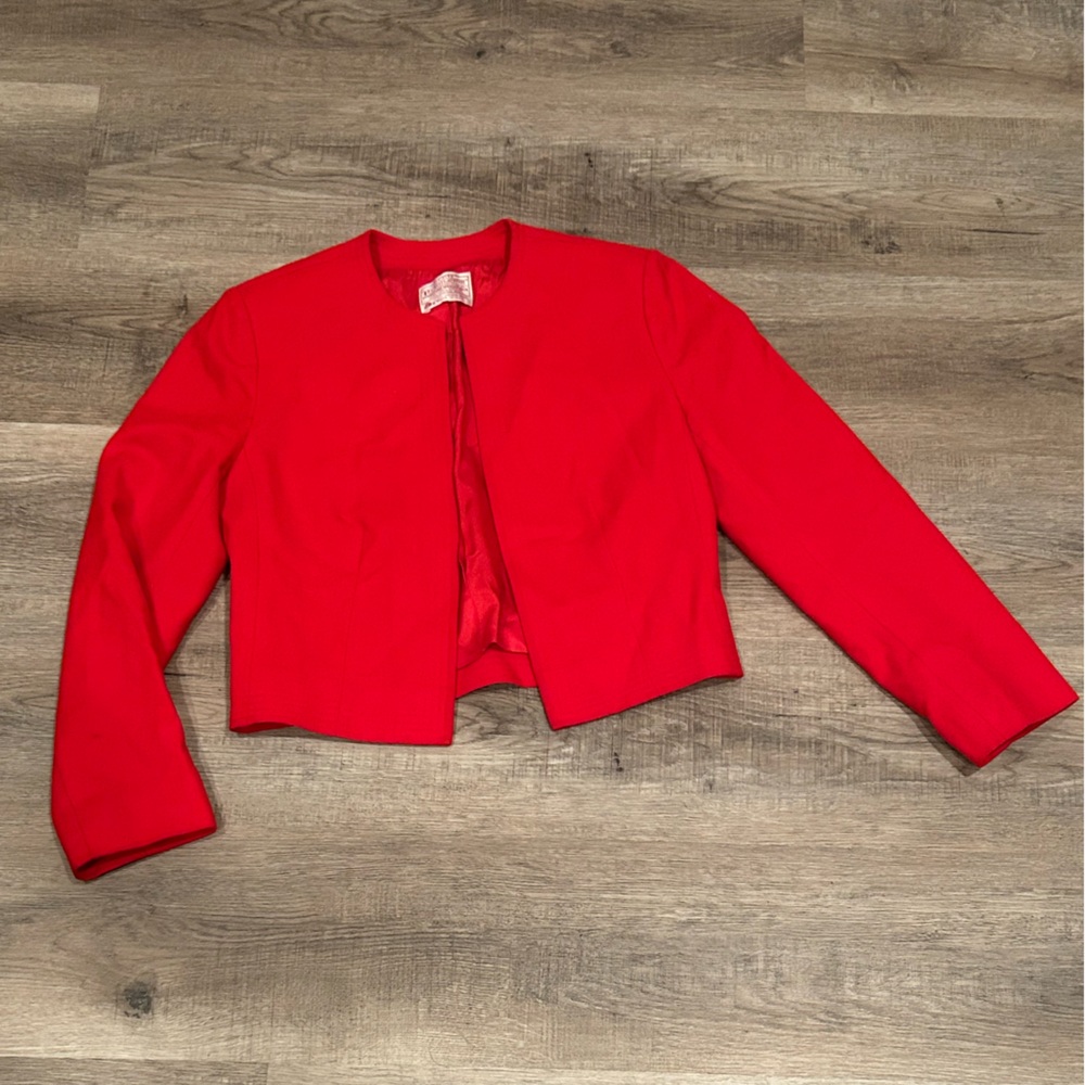 Pendleton Red Petite 100% virgin wool Peat coat jacket (size Small) Made in USA